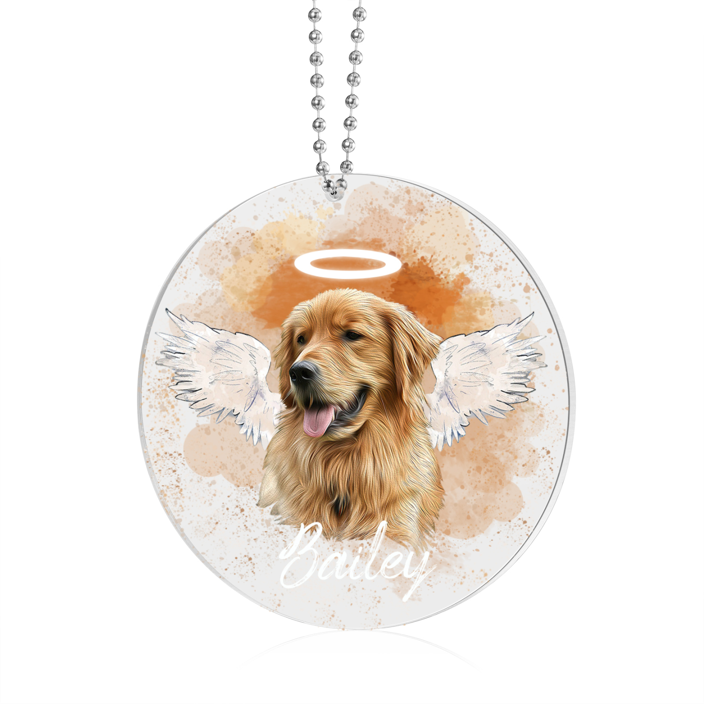 Acryl Weihnachtsornament-Personalisierter 1 Name & Foto Haustier Weihnachtsanhänger – Ein besonderes Andenken