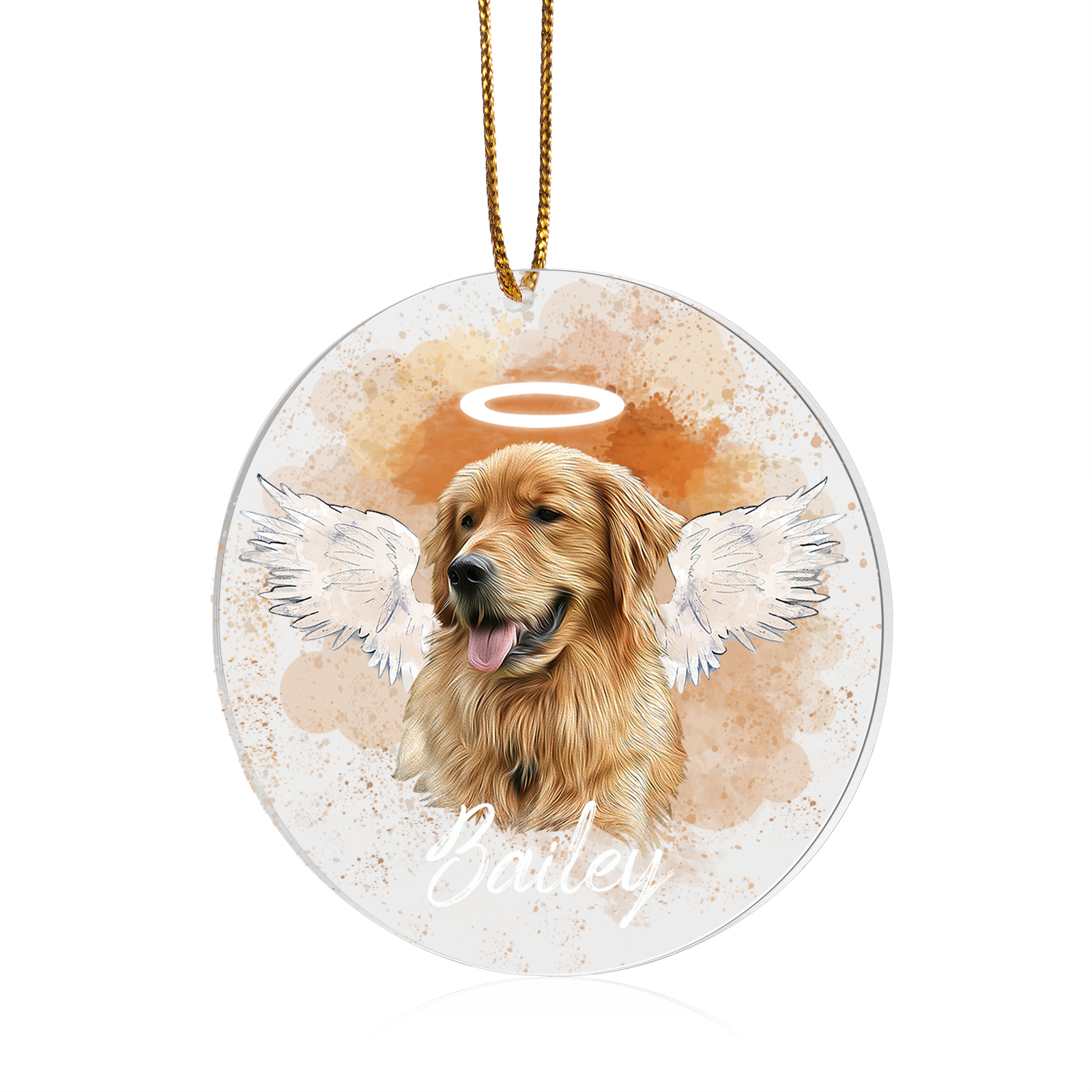 Acryl Weihnachtsornament-Personalisierter 1 Name & Foto Haustier Weihnachtsanhänger – Ein besonderes Andenken