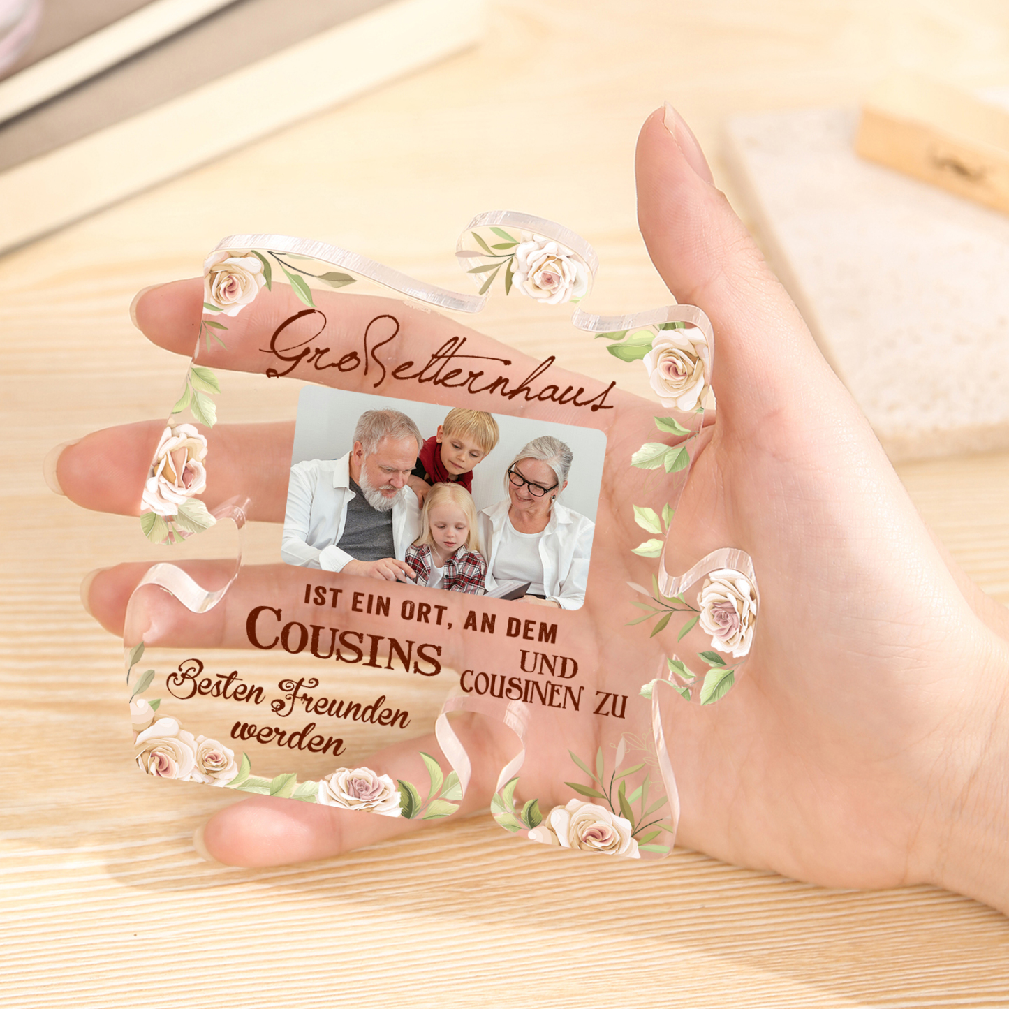 Personalisiertes Foto Acryl-Puzzle-Deko – Großeltern-Geschenk