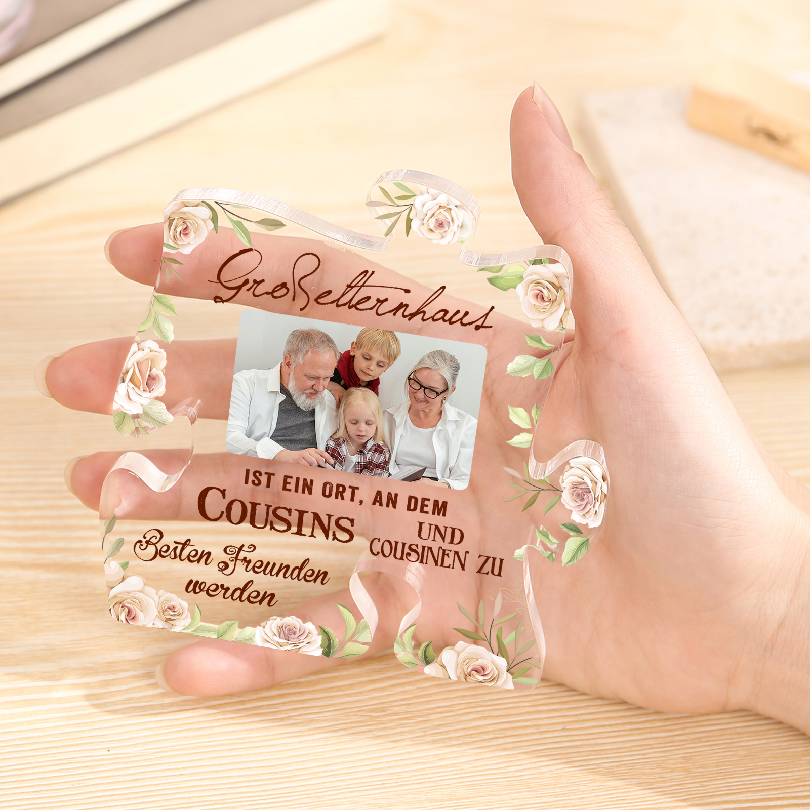 Personalisiertes Foto Acryl-Puzzle-Deko – Großeltern-Geschenk