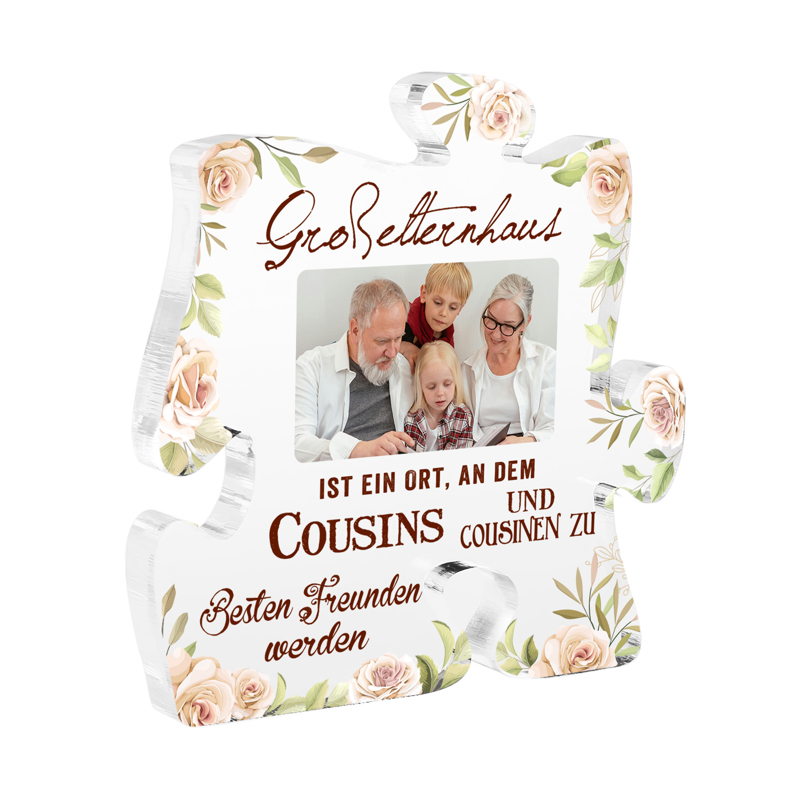 Personalisiertes Foto Acryl-Puzzle-Deko – Großeltern-Geschenk