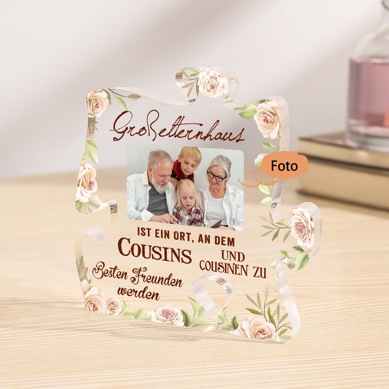 Personalisiertes Foto Acryl-Puzzle-Deko – Großeltern-Geschenk