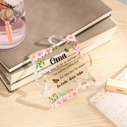 Personalisierte 2 Texte Acryl-Puzzle-Deko für Oma Großeltern