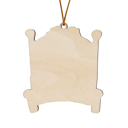 Holz Personalisierte 2-8 Namen & Text Weihnachtsanhänger Familien auf einem Bett mit Weihnachtsmützen Weihnachtsornament
