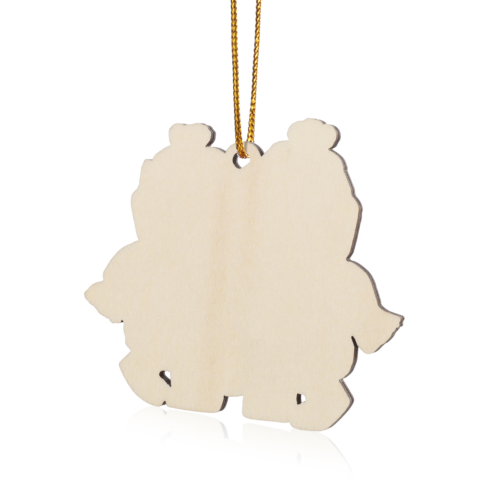 Holz Weihnachtsornament – Personalisierter Text & 2 Namen & Jahr Weihnachtsanhänger für Paar