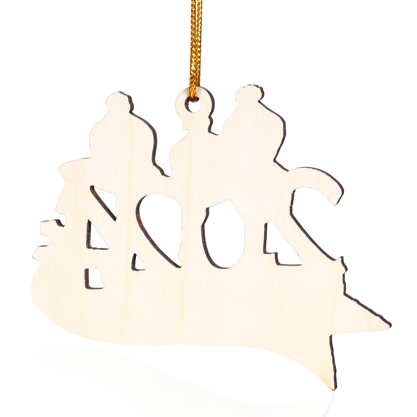 Holz Weihnachtsornament – Personalisierter Text & 2-5 Namen – 2024 Festliche Weihnachtsbaum-Dekoration mit Schneemännern