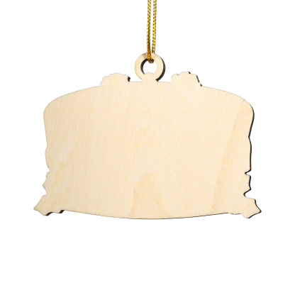 Personalisierter 2-6 Namen & Text Weihnachtsornament – Holzanhänger im Whirlpool Design