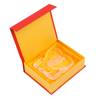 Personalisierte mit 1 Foto Kristall Herz Deko-Schreibtischdekoration für Paar