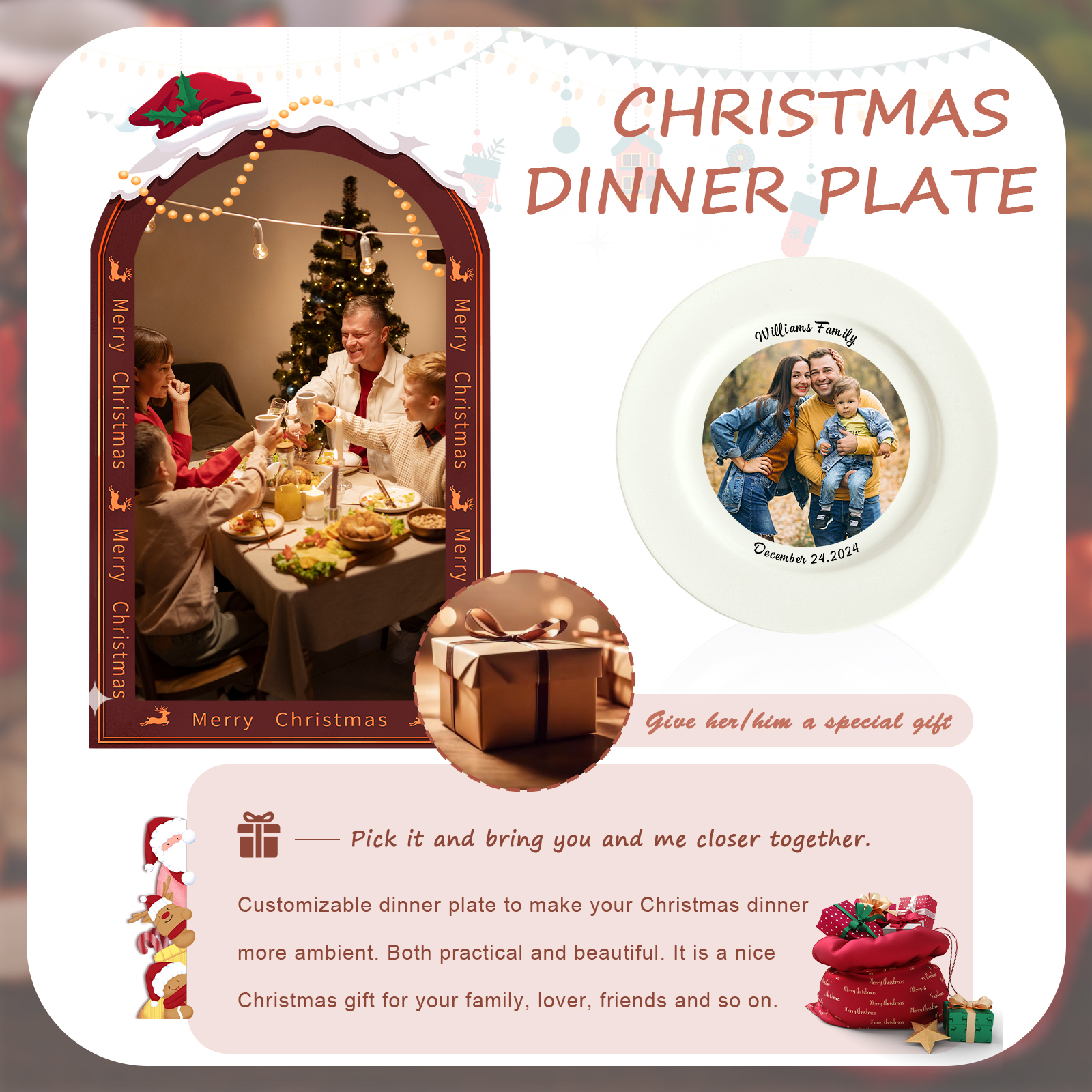 Personalisierter mit Foto & Text & Datum Keramik Teller – Verewigen Sie Ihre besonderen Momente