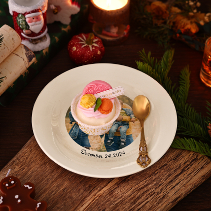 Personalisierter mit Foto & Text & Datum Keramik Teller – Verewigen Sie Ihre besonderen Momente