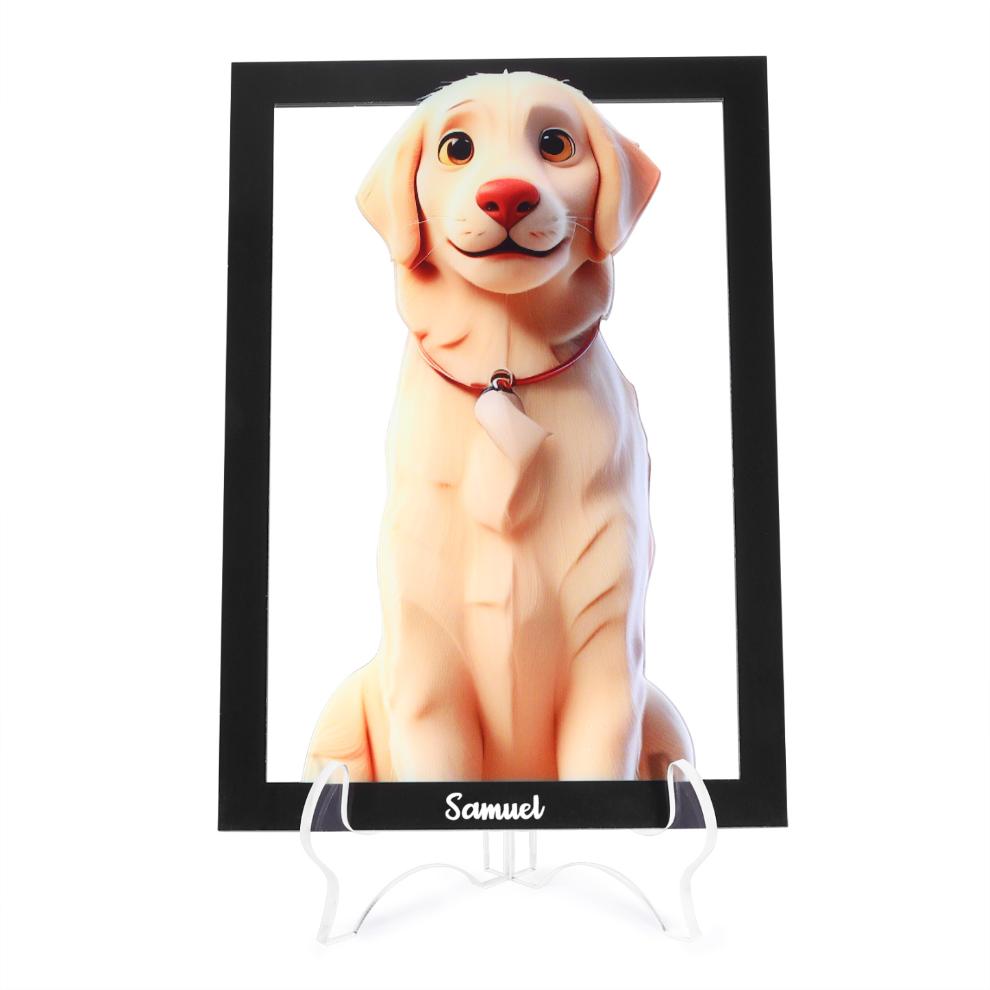 Individuelles mit 1 Foto & 2 Namen Acrylornament – Einzigartiges Zeichen der Liebe