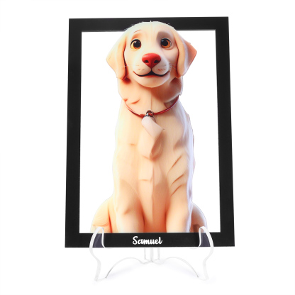 Individuelles mit 1 Foto & 2 Namen Acrylornament – Einzigartiges Zeichen der Liebe