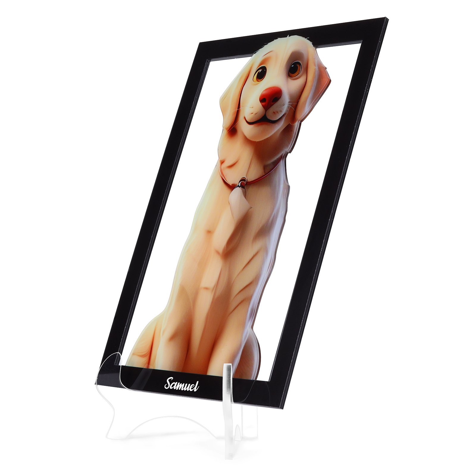 Individuelles mit 1 Foto & 2 Namen Acrylornament – Einzigartiges Zeichen der Liebe