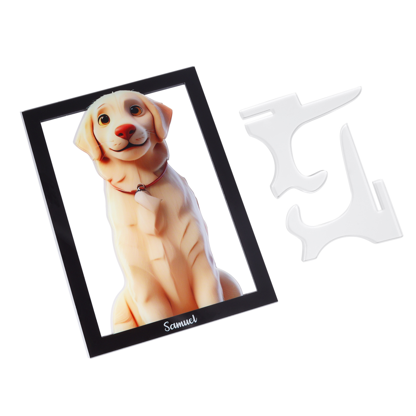 Individuelles mit 1 Foto & 2 Namen Acrylornament – Einzigartiges Zeichen der Liebe