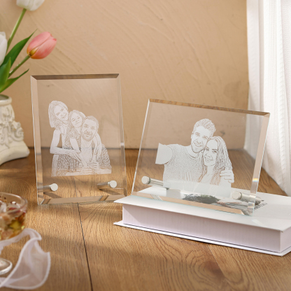 Individuelles Foto-Kristallornament - Für die Liebe und die Zeit gemacht