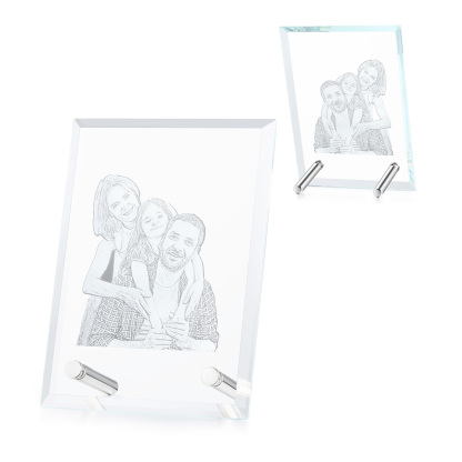 Individuelles Foto-Kristallornament - Für die Liebe und die Zeit gemacht