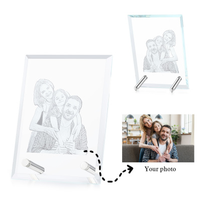 Individuelles Foto-Kristallornament - Für die Liebe und die Zeit gemacht