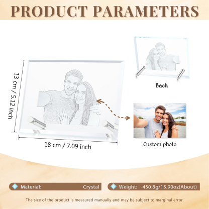 Individuelles Foto-Kristallornament - Für die Liebe und die Zeit gemacht
