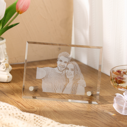 Individuelles Foto-Kristallornament - Für die Liebe und die Zeit gemacht