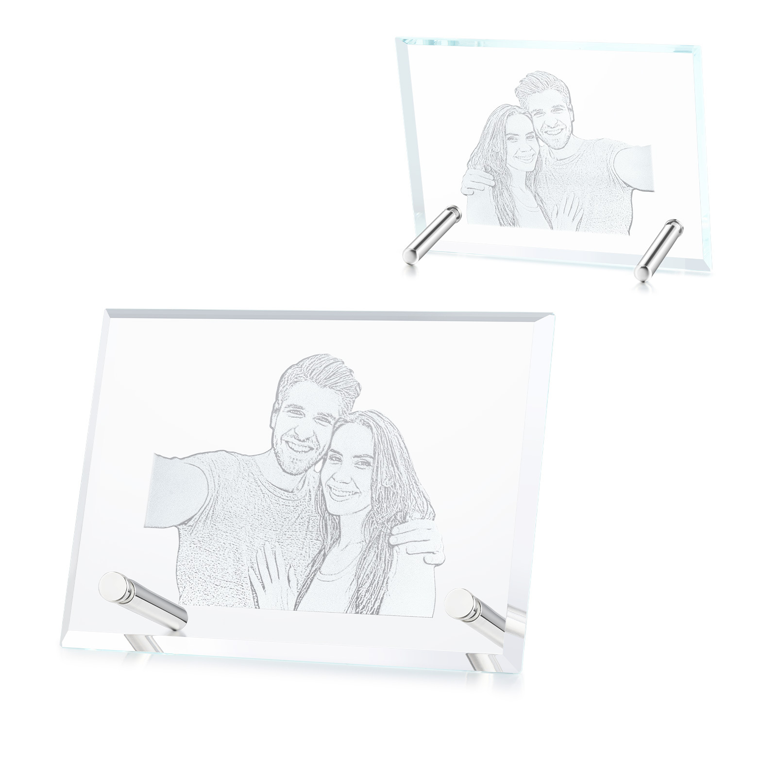 Individuelles Foto-Kristallornament - Für die Liebe und die Zeit gemacht