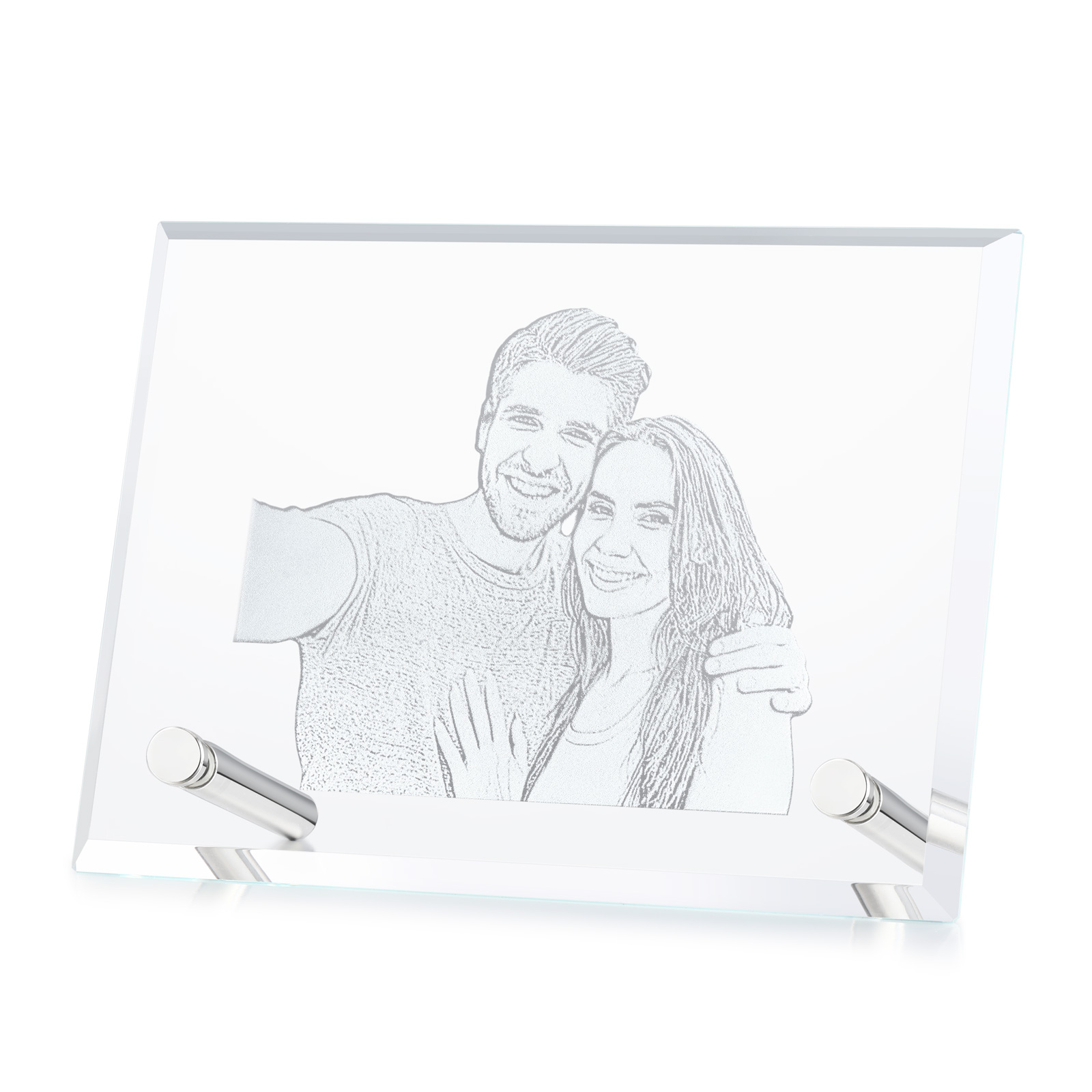 Individuelles Foto-Kristallornament - Für die Liebe und die Zeit gemacht