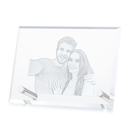 Individuelles Foto-Kristallornament - Für die Liebe und die Zeit gemacht
