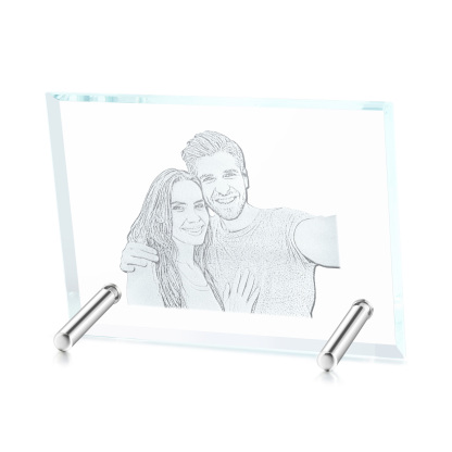 Individuelles Foto-Kristallornament - Für die Liebe und die Zeit gemacht