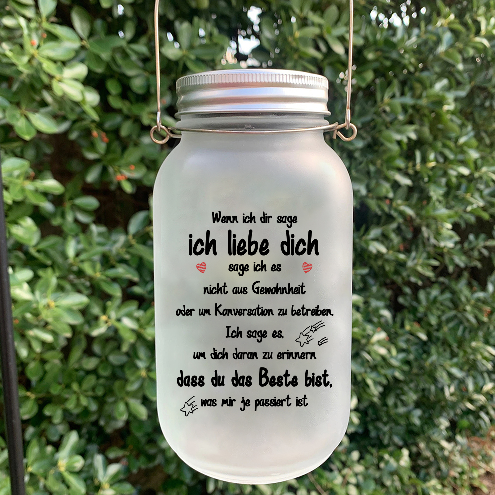 Personalisiertes Foto Licht Leuchtflaschen - Wenn ich dir sage ich liebe dich, sage ich es nicht aus Gewohnheit oder um Konversation zu betreiben - Glasflaschen für Paar