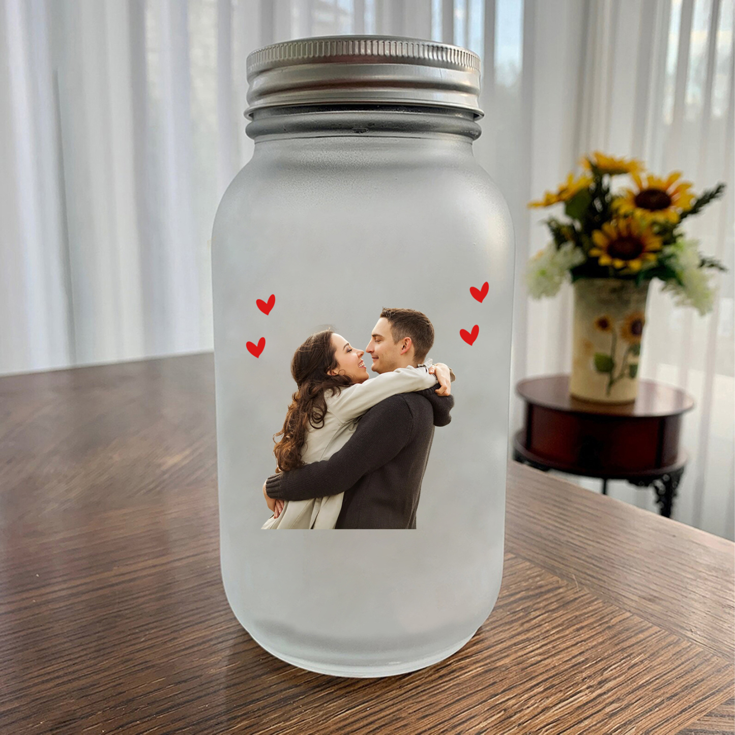 Personalisiertes Foto Licht Leuchtflaschen - Wenn ich dir sage ich liebe dich, sage ich es nicht aus Gewohnheit oder um Konversation zu betreiben - Glasflaschen für Paar