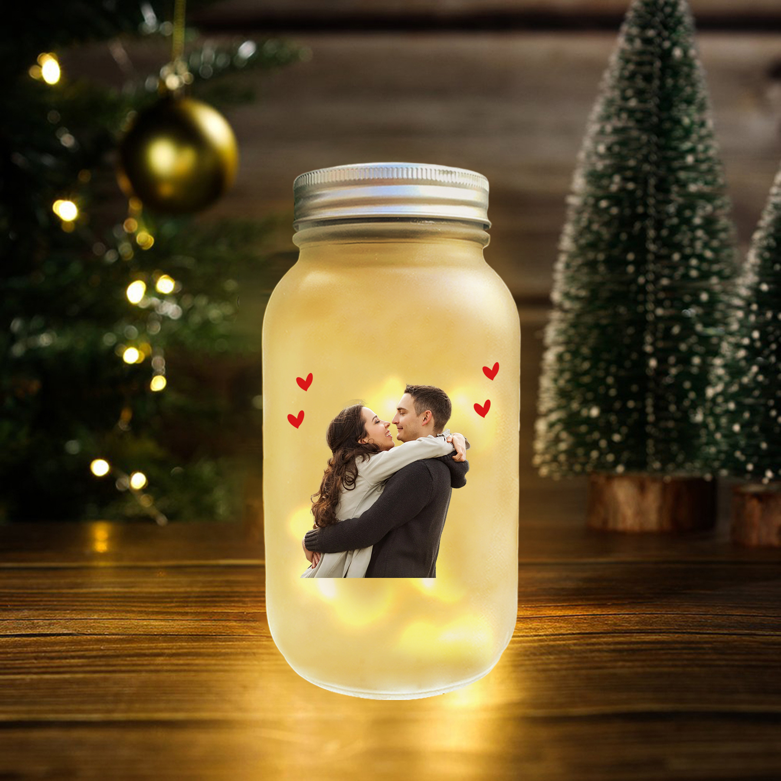 Personalisiertes Foto Licht Leuchtflaschen - Wenn ich dir sage ich liebe dich, sage ich es nicht aus Gewohnheit oder um Konversation zu betreiben - Glasflaschen für Paar