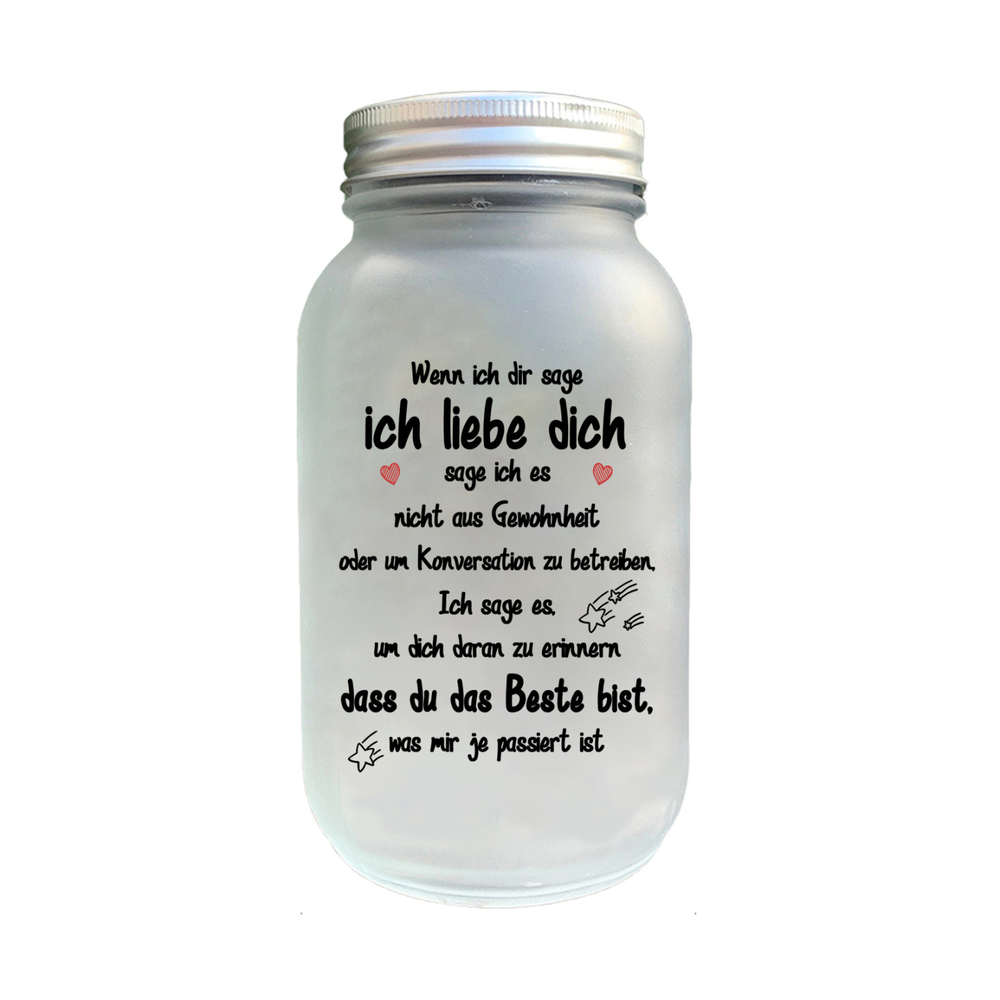 Personalisiertes Foto Licht Leuchtflaschen - Wenn ich dir sage ich liebe dich, sage ich es nicht aus Gewohnheit oder um Konversation zu betreiben - Glasflaschen für Paar