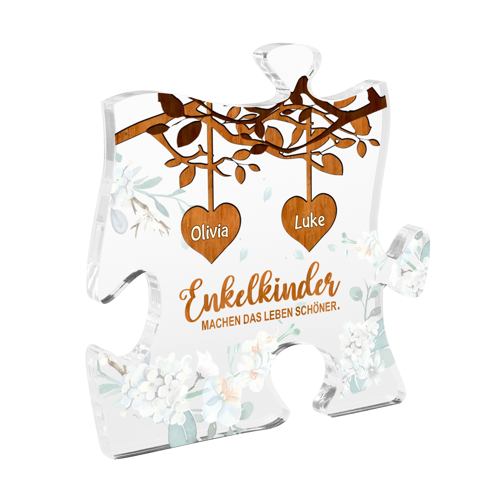 Acryl-Deko Personalisierte mit 2 Name Schreibtischdekoration für Großmutter/Oma