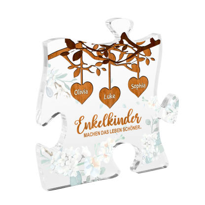 Acryl-Deko Personalisierte mit 3 Name Schreibtischdekoration für Großmutter/Oma