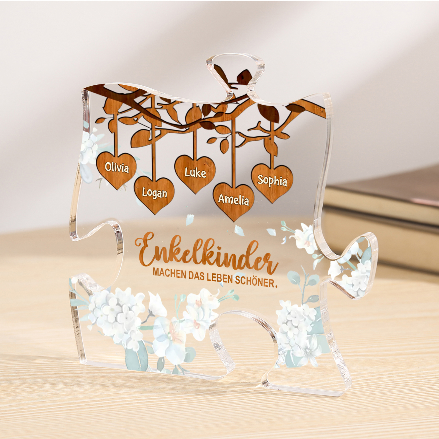 Acryl-Deko Personalisierte mit 5 Name Schreibtischdekoration für Großmutter/Oma