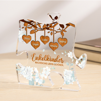 Acryl-Deko Personalisierte mit 5 Name Schreibtischdekoration für Großmutter/Oma
