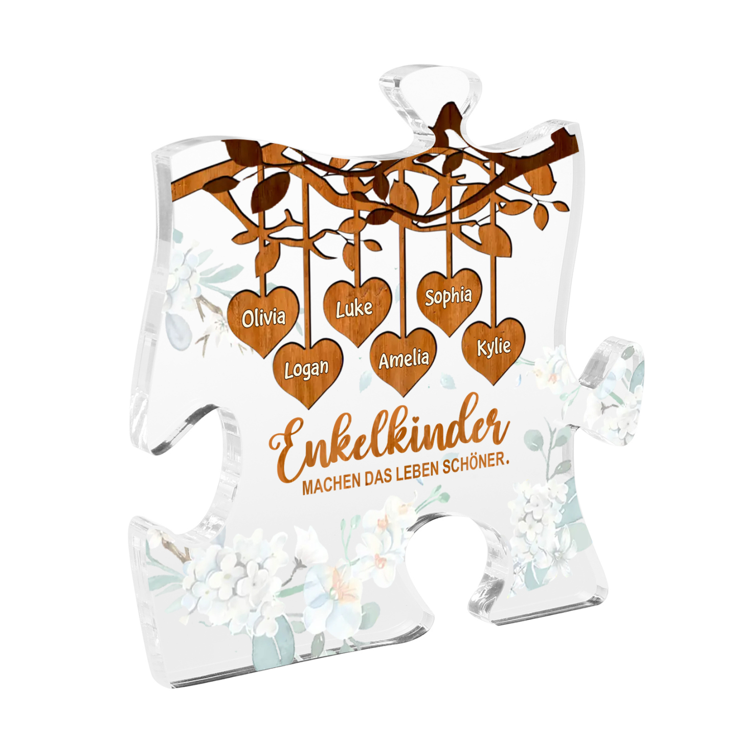 Acryl-Deko Personalisierte mit 6 Namen Schreibtischdekoration für Großmutter/Oma