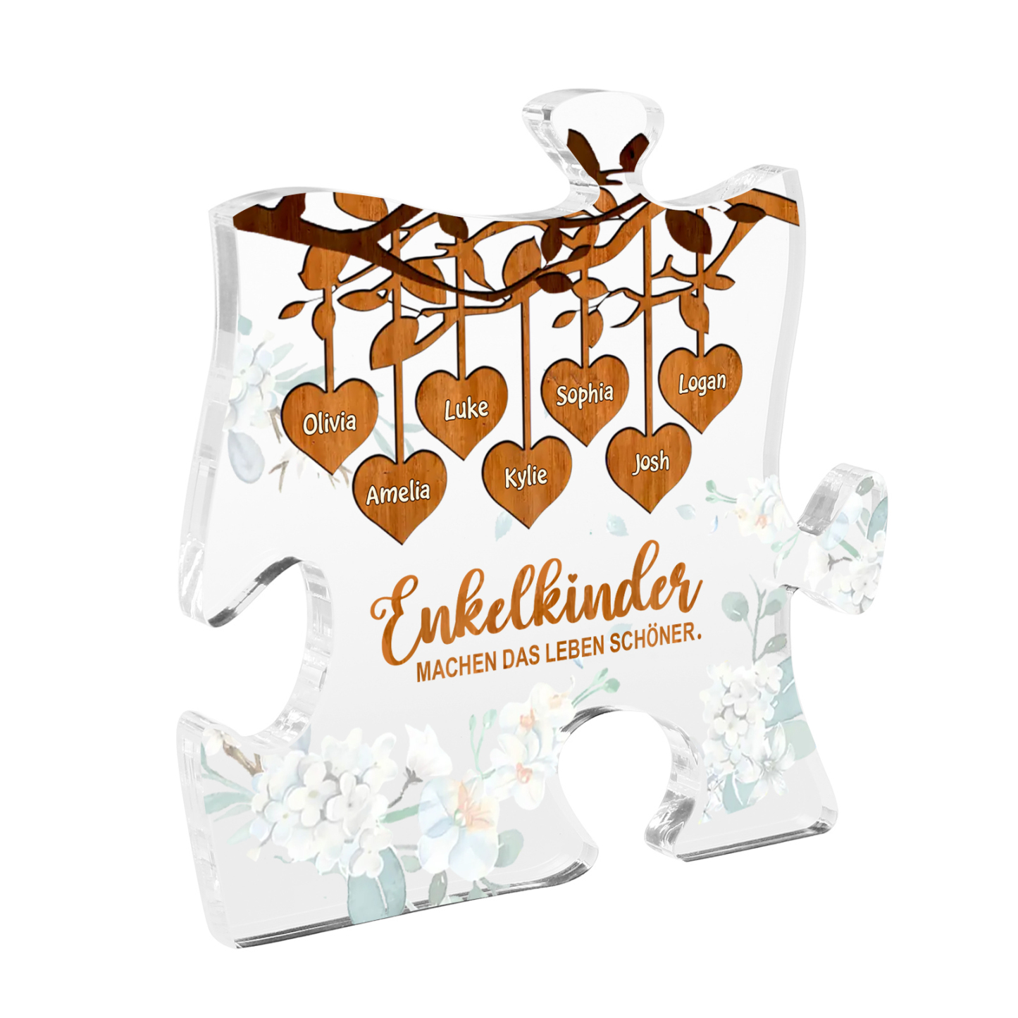 Acryl-Deko Personalisierte mit 7 Namen Schreibtischdekoration für Großmutter/Oma