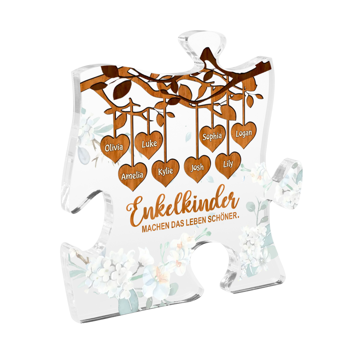 Acryl-Deko Personalisierte mit 8 Namen Schreibtischdekoration für Großmutter/Oma