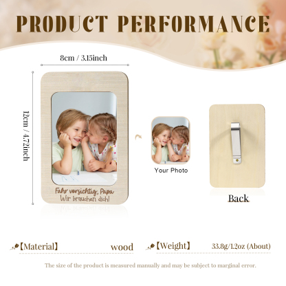 Personalisierter mit 1 Foto & 2 Texte Holzanhänger fürs Auto – Ein einzigartiges Erinnerungsstück 