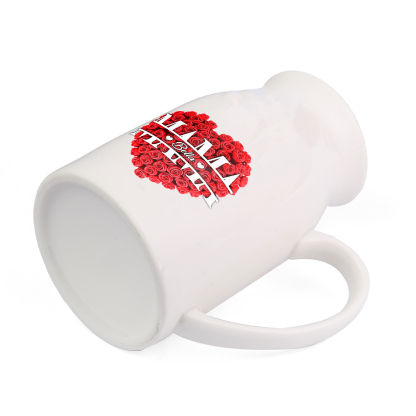 Personalisierte 1 Name Rotes Rosa Gießvase mit Henkel Mama Vase-Pefektes Geschenk für Mama