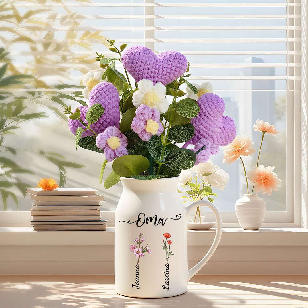 Personalisierte Blumenvase Geschenk für Oma, Geschenk für Nana, Muttertagsgeschenk, mit Namen