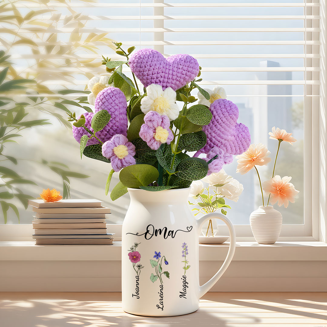 Personalisierte Blumenvase Geschenk für Oma, Geschenk für Nana, Muttertagsgeschenk, mit Namen