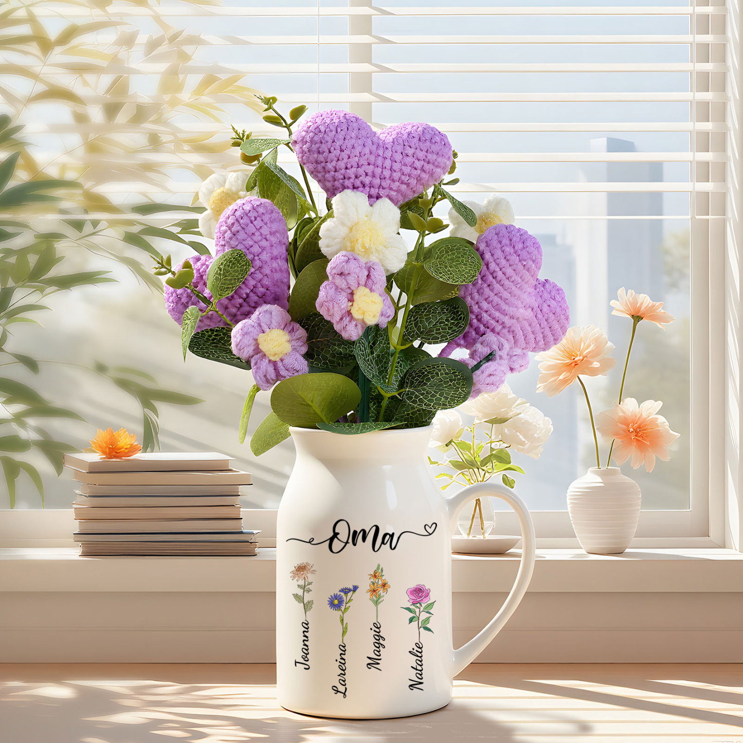 Personalisierte Blumenvase Geschenk für Oma, Geschenk für Nana, Muttertagsgeschenk, mit Namen