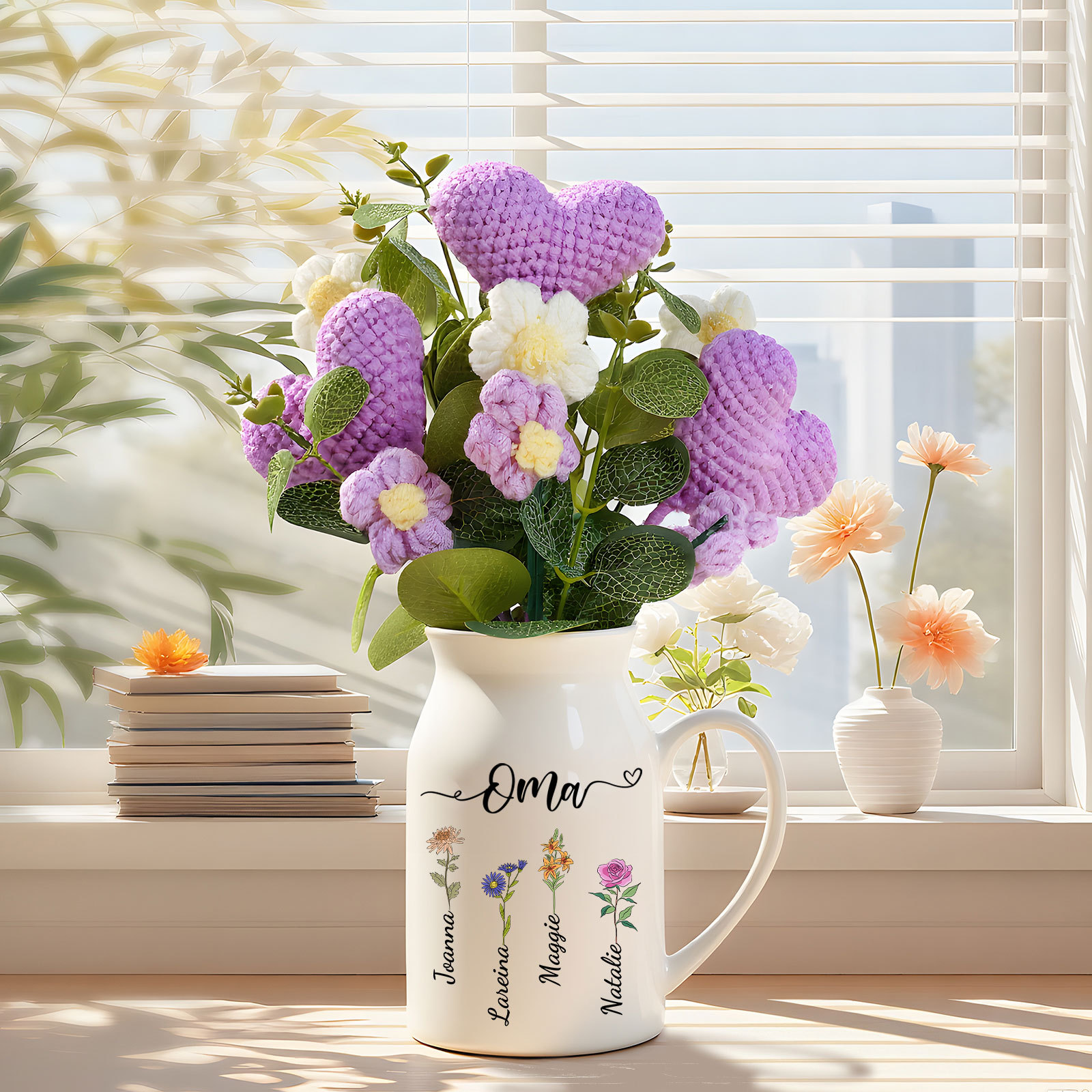 Personalisierte Blumenvase Geschenk für Oma, Geschenk für Nana, Muttertagsgeschenk, mit Namen