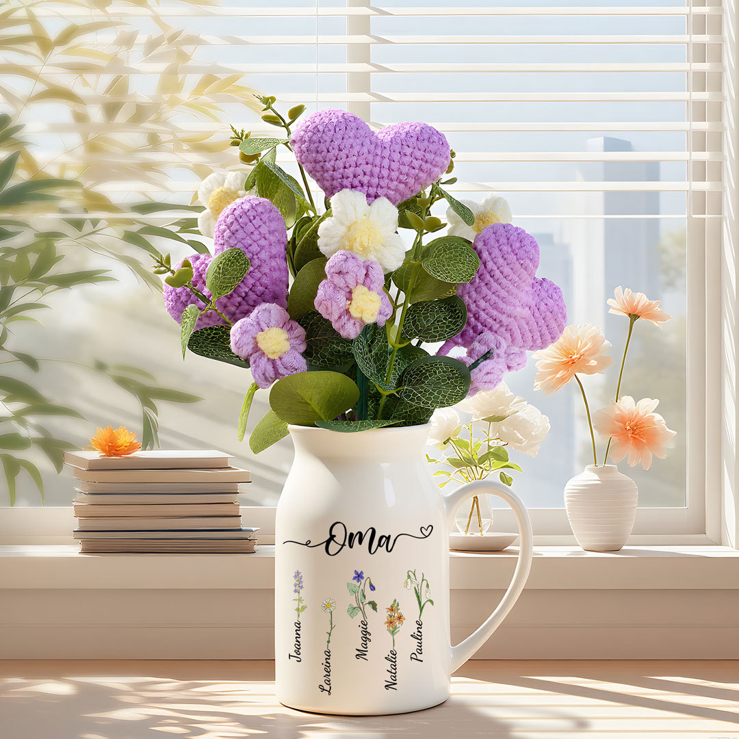 Personalisierte Blumenvase Geschenk für Oma, Geschenk für Nana, Muttertagsgeschenk, mit Namen