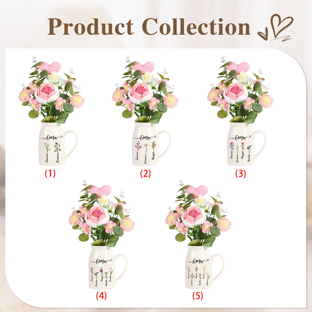 Personalisierte Blumenvase Geschenk für Oma, Geschenk für Nana, Muttertagsgeschenk, mit Namen