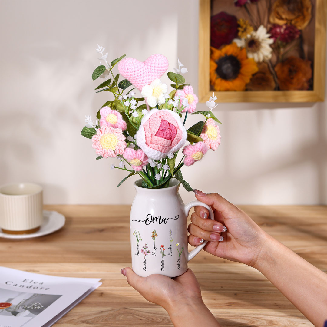Personalisierte Blumenvase Geschenk für Oma, Geschenk für Nana, Muttertagsgeschenk, mit Namen