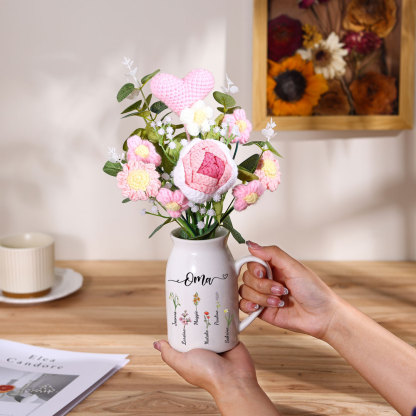 Personalisierte Blumenvase Geschenk für Oma, Geschenk für Nana, Muttertagsgeschenk, mit Namen