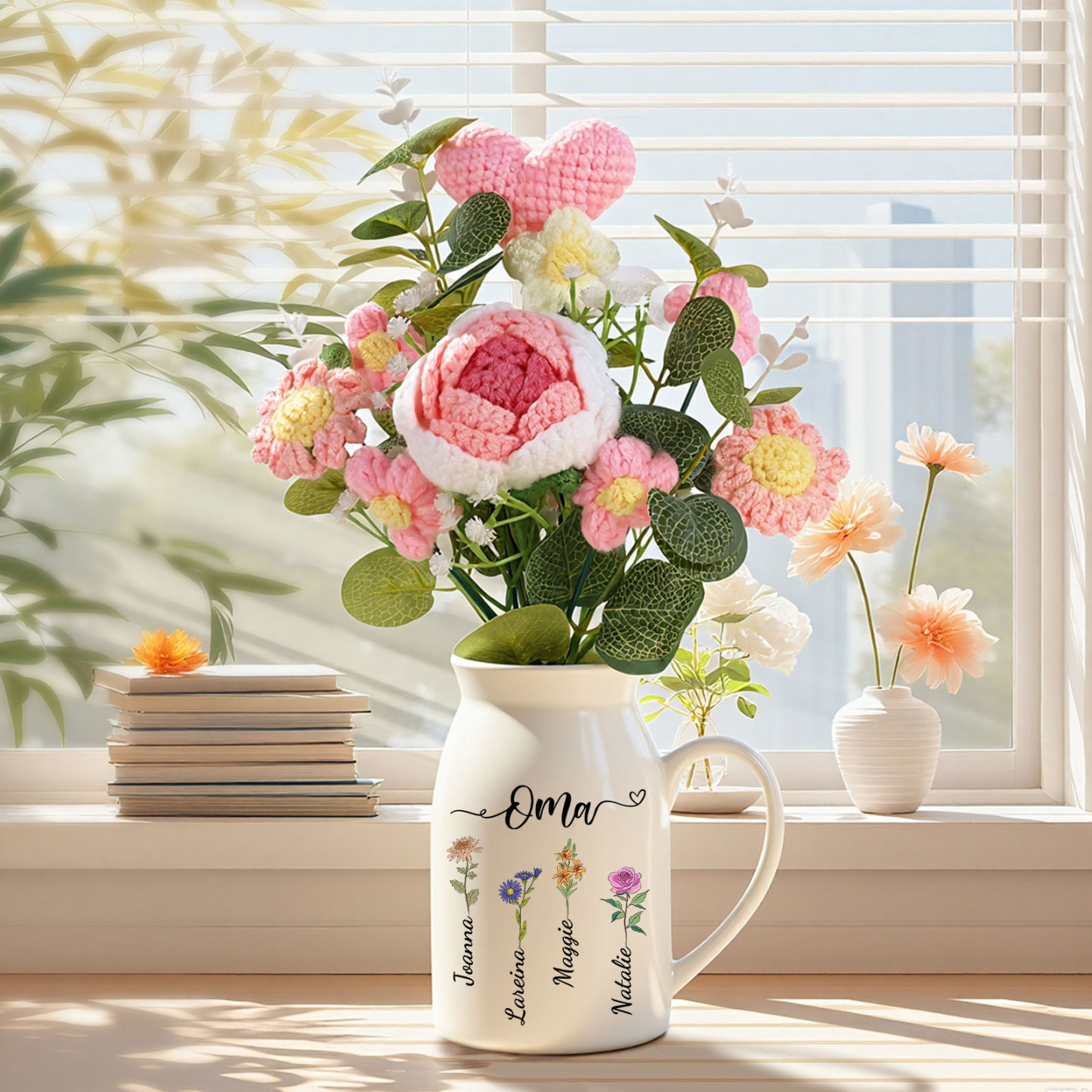 Personalisierte Blumenvase Geschenk für Oma, Geschenk für Nana, Muttertagsgeschenk, mit Namen