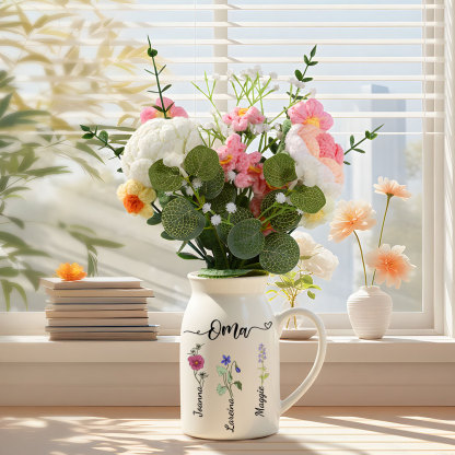 Personalisierte Blumenvase Geschenk für Oma, Geschenk für Nana, Muttertagsgeschenk, mit Namen